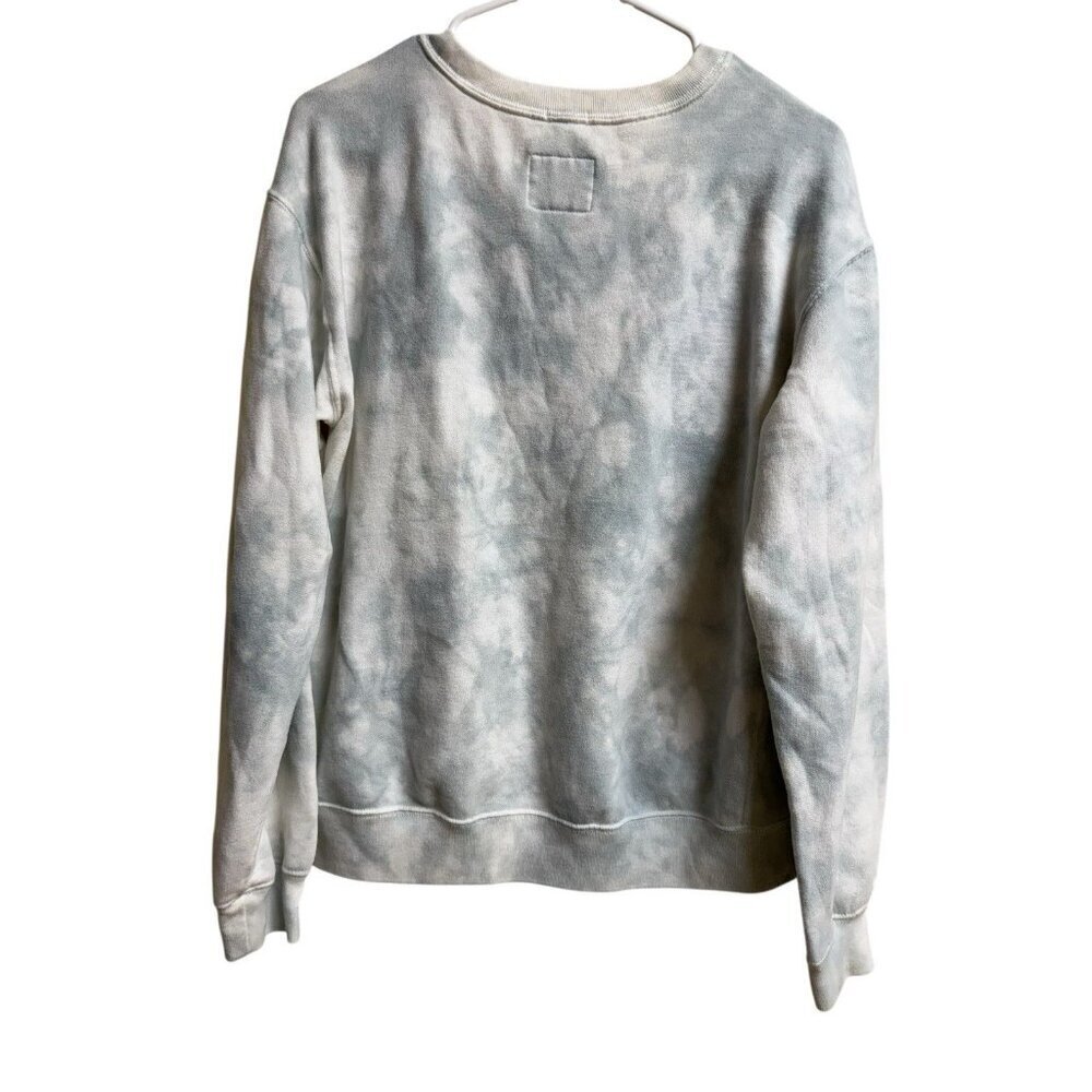 Abercrombie SoftAF Sweatshirt Small Garment Dyed Gray Tie Dye Crewneck - Picture 2 of 5